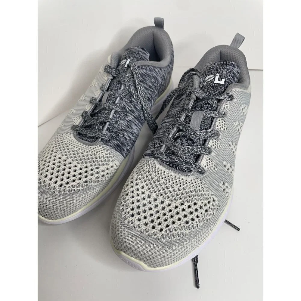 APL Techloom Pro Trainer Sneakers Pristine Heather Grey White Womens 10.5 42 New